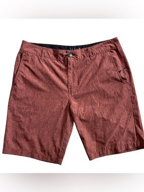 Nitrous Black Performance Stretch Men’s Shorts - Rust Red